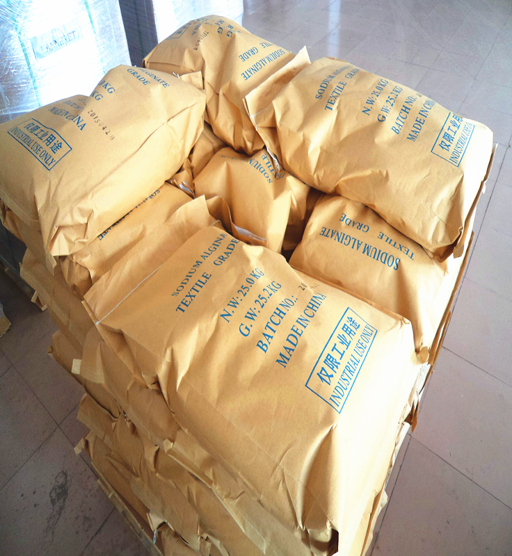 Textile grade sodium alginate
