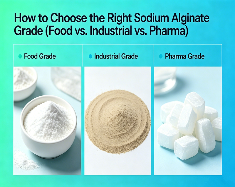 How to Choose the Right Sodium Alginate Grade (Food vs. Industrial vs. Pharma)