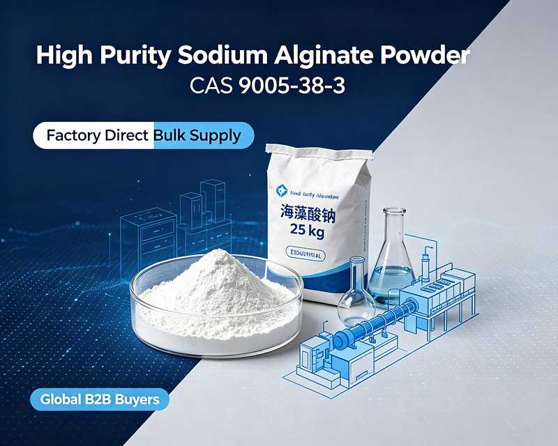 High Purity Sodium Alginate Powder CAS 9005-38-3 – Factory Direct Bulk Supply for Global B2B Buyers