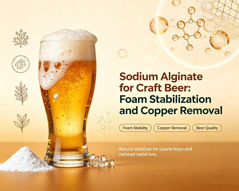 Sodium Alginate for Craft Beer: Foam Stabilization and Copper Removal