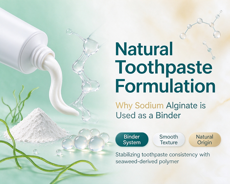 Natural Toothpaste Formulation: Why Sodium Alginate is Used as a Binder